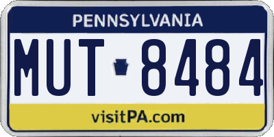 PA license plate MUT8484