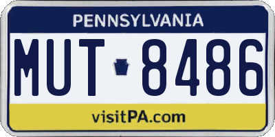 PA license plate MUT8486