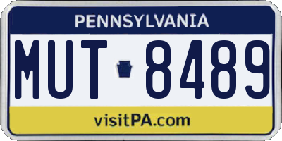 PA license plate MUT8489