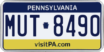 PA license plate MUT8490