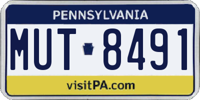 PA license plate MUT8491
