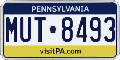 PA license plate MUT8493