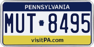 PA license plate MUT8495