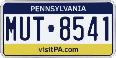 PA license plate MUT8541
