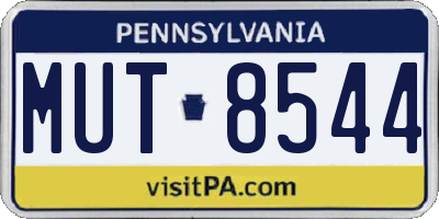 PA license plate MUT8544