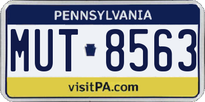 PA license plate MUT8563