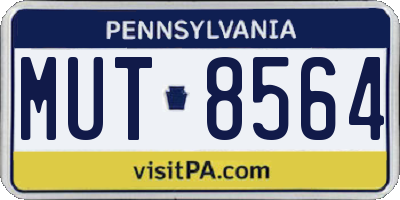 PA license plate MUT8564