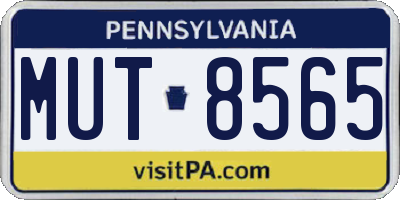 PA license plate MUT8565
