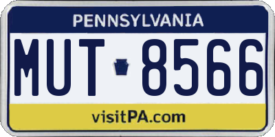 PA license plate MUT8566