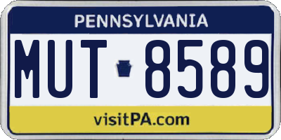 PA license plate MUT8589