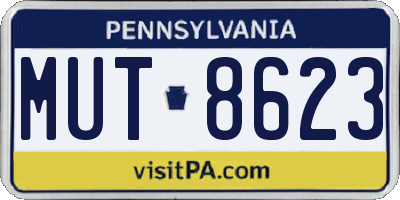 PA license plate MUT8623