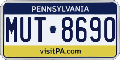 PA license plate MUT8690