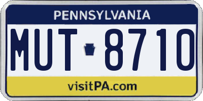 PA license plate MUT8710