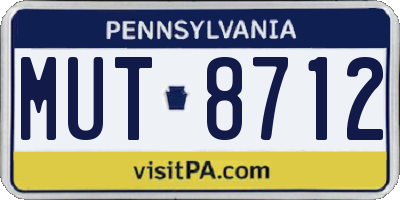 PA license plate MUT8712