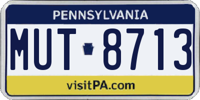 PA license plate MUT8713