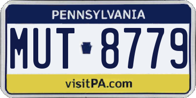 PA license plate MUT8779