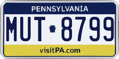 PA license plate MUT8799