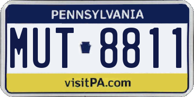 PA license plate MUT8811