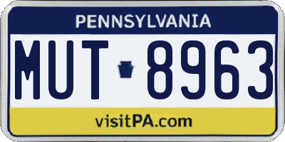 PA license plate MUT8963