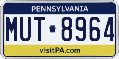 PA license plate MUT8964