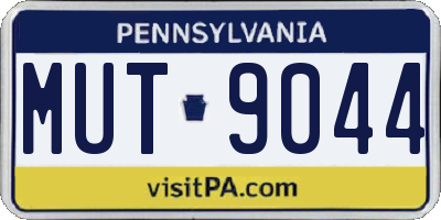 PA license plate MUT9044