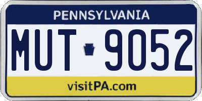 PA license plate MUT9052