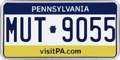 PA license plate MUT9055