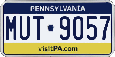 PA license plate MUT9057