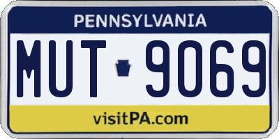 PA license plate MUT9069