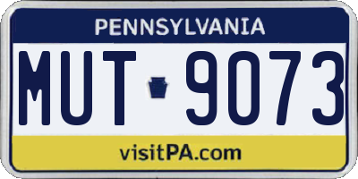 PA license plate MUT9073