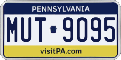 PA license plate MUT9095