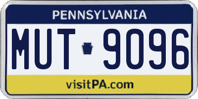 PA license plate MUT9096