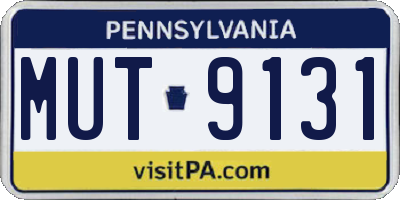 PA license plate MUT9131