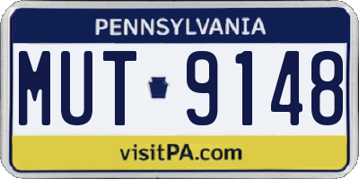 PA license plate MUT9148