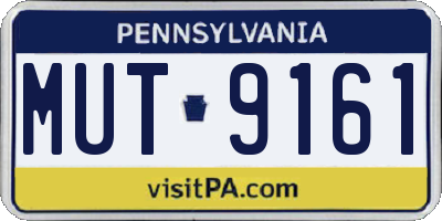 PA license plate MUT9161
