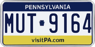 PA license plate MUT9164