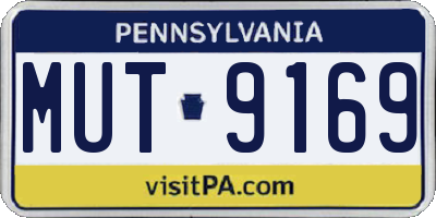 PA license plate MUT9169