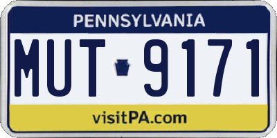 PA license plate MUT9171