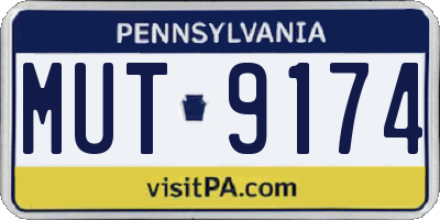PA license plate MUT9174