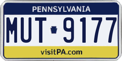 PA license plate MUT9177