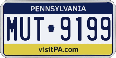 PA license plate MUT9199