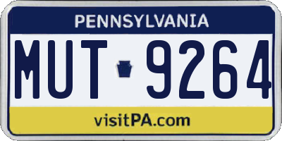 PA license plate MUT9264