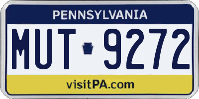 PA license plate MUT9272