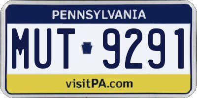PA license plate MUT9291