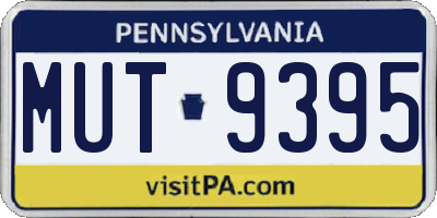 PA license plate MUT9395