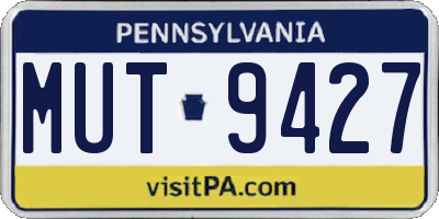 PA license plate MUT9427
