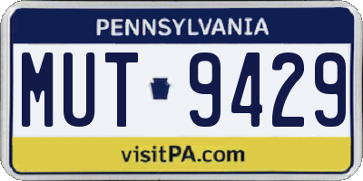 PA license plate MUT9429