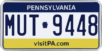 PA license plate MUT9448