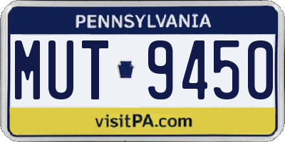 PA license plate MUT9450