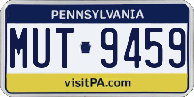 PA license plate MUT9459